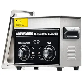 CREWORKS 3.2L Ultrasonic Cleaner with Heater & Timer, 304 Stainless Steel Sonic Cleaner, 0.8 Gallon