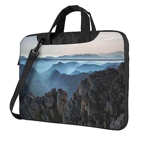 Porte-documents imprimé montagne, la sacoche ordinateur pour aller au bureau