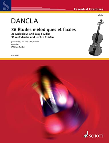 36 Melodious and Easy Studies Op 84 partitions pour alto exercice