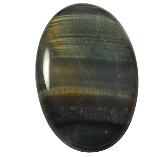 Œil de tigre bleu cabochon naturel 75 carats de qualité supérieure