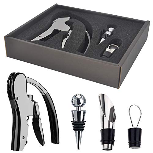Wijnopener, GWCLEO Luxe compacte kurkentrekker met ingebouwde foliesnijder, Wijnaccessoires Set worden geleverd met… - Afbeelding 7