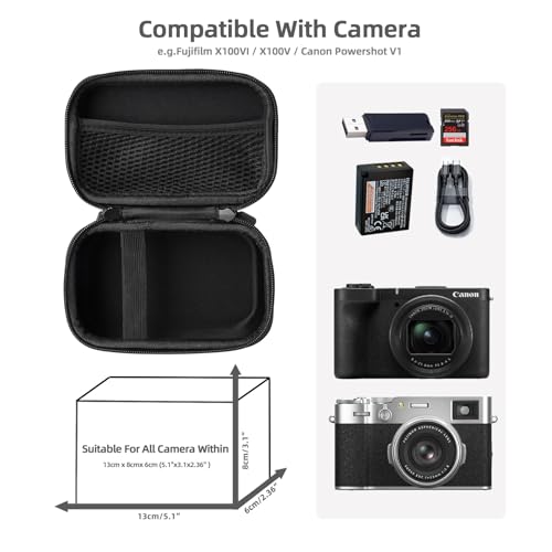 Funda para cámara Canon Powershot V1, resistente y con correa miniatura 2