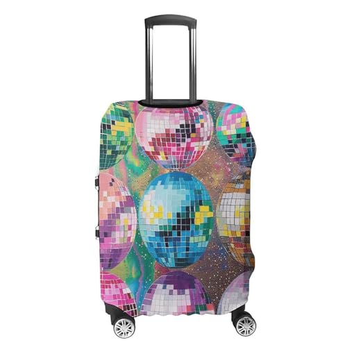 Travel Luggage Cover Elastic Suitcase Protector Anti-Scratch Washable Disco Ball Pattern Luggage Sleeve Tsa Approved Carry on Covers Baggage Cover Fits 18-32 Inch Luggages4