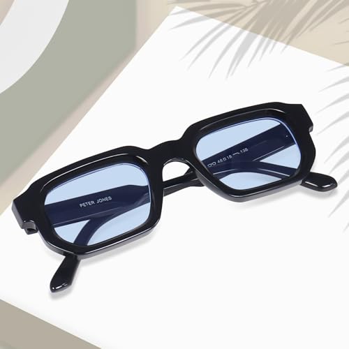 Image of Peter Jones Blue Unisex Broad Frame Square UV /UB Protected Sunglasses (3887TB)