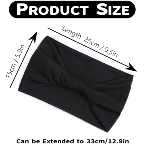 Image of Kachanaa 4 Pack Wide Headbands for Women Elastic Boho Bandeau Headbands African Sport Yoga Workout Turban Head Bands Hair Accessories(Exquisite)