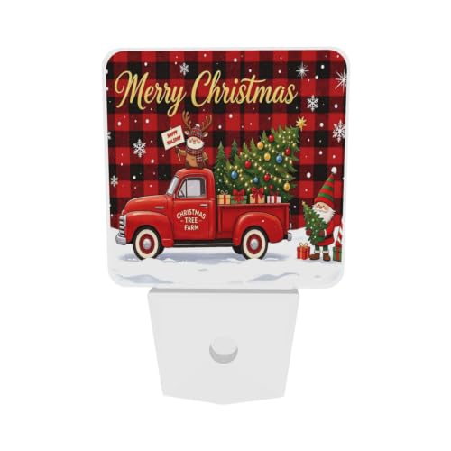 Image of Christmas Red Turck LED Plug-in Night Light 2-Pack for Corridors