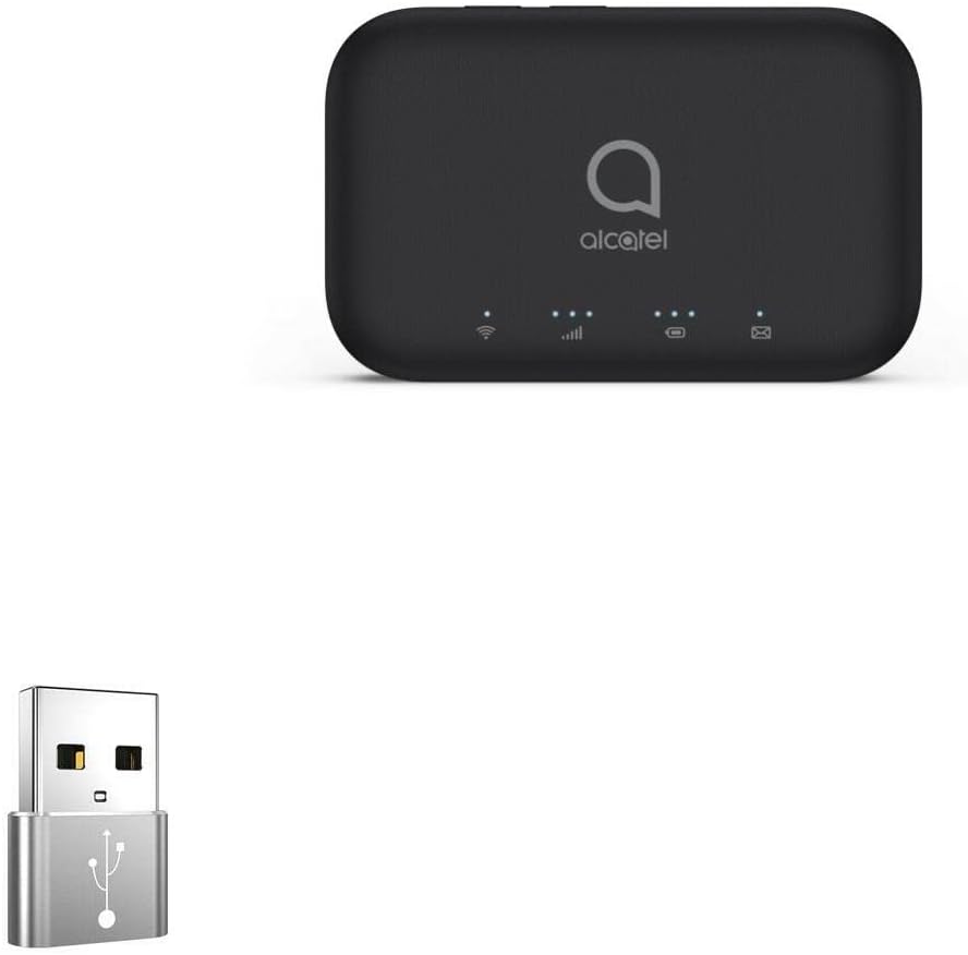 BoxWave Adapter Compatible with Alcatel LINKZONE 2 Mobile Hotspot - USB-A to C PortChanger (5-Pack), Type-C OTG Convert Charging Data Adapter - Metallic Silver