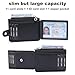 Fependu Slim Wallet for Women Thin Womens Card Holder RFID Blocking Genuine Leather Small Wallets Black