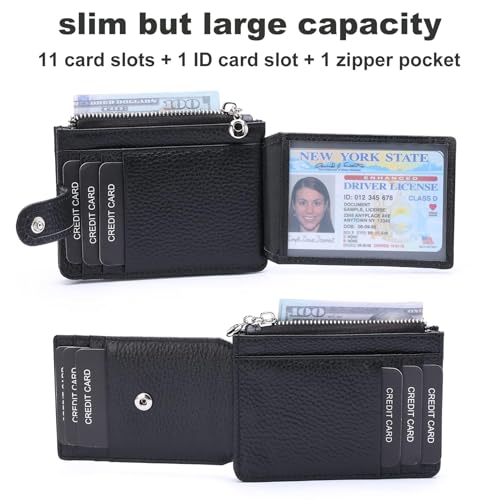 Slim Wallet for Women Thin Womens Card Holder RFID Blocking Genuine Leather Small Wallets2