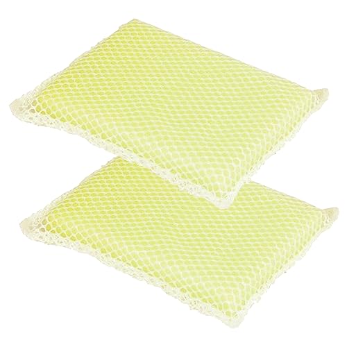 Image of LOLA Nylon Netting Sponge Cleaning Scrubber Pad, 2 Pack, Non Scratch, Safe on Non-Stick Surfaces Coated Cookware & Dishes - Gentle Effective Cleaning