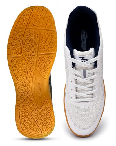 Image of ATHCO Mens Nimble Badminton Shoes for Men - Non-Marking, Anti-Skid Indoor Court Shoes | Lightweight, Breathable & Durable | Ideal for Squash, Volleyball, Basketball & Table Tennis