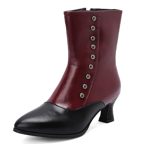 Bottines femme talon de chaton confortables avec zip pour le quotidien