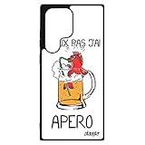 Coque j'peux Pas J'Ai apero pour S23 Ultra Silicone Biere Humoristique Blanc bourré Noir Smartphone Comique Dessin de pour Samsung Galaxy