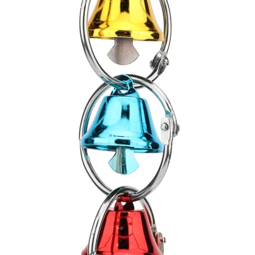 Image of Hypeety Parrot Chew Toys Swing Colorful Bells Chandelier Bird Hanging Toy Parrot Cage Craft Toys Cages African Grey Conure Cockatiel Hanging Bell C