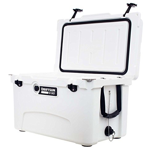 Driftsun 45-Quart Ice Chest, Heavy Duty, High Performance Roto-Molded Commercial Grade Insulated Cooler, White #TOP5