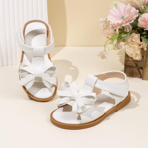 Image of Toddler Girls Sandals Little Girl Summer Flat Sandal Baby Open Toe Outdoor Beach Holiday Dress Shoes