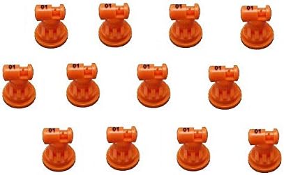 Pack of 12 - TeeJet Wide Angle Flat Spray Tips Orange 110° Polymer Visiflo TT11001-VP