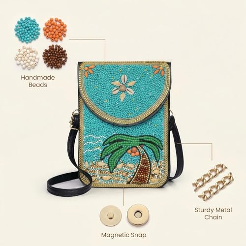 Image of Small Crossbody Bags for Women Designer Cell Phone Bag Boho Shoulder Wallet Purse