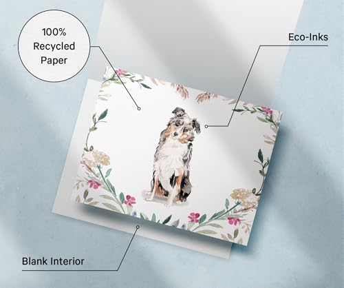 Image of Twigs Paper Note Cards Dogs Design - 12 Assorted Dogs Note Cards with Envelopes - Made in USA Greeting Card - Eco Friendly Blank Cards and Envelopes - 5.5 x 4.25 Size Appreciation Cards