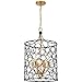 Crystorama STM-B5106-BZ-GA Stemmons - 6 Light Lantern in Classic, Elegant, and Casual Style - 16 Inches Wide by 26.25 Inches High, Bronze/Antique Gold Finish