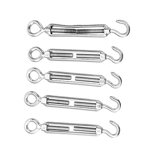 Stainless Steel Wire Rope Tensioner M5 5Pcs Oc Type for Steel Wire Rope