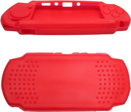 Image of Silicone Protective Cover for PSP 2000 3000 Console Soft Travel Protector Skin Case (Red)