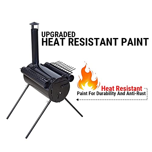 Tms Portable Military Camping Wood Stove Tent Heater Cot Camp Ice-Fishing Cooking Rv #TOP6