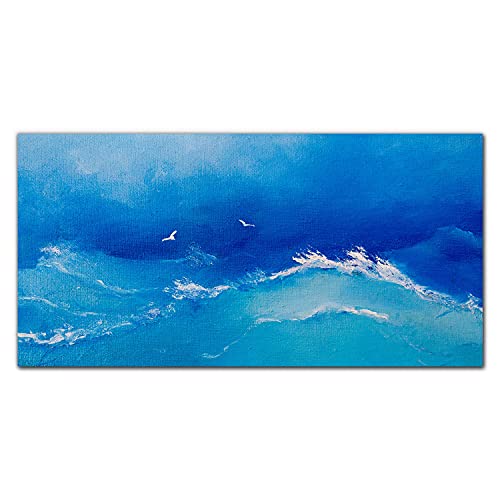 Impression sur verre acrylique 100x50cm decoration interieur tableau oiseaux mer
