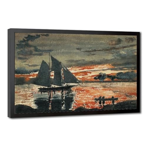 Impression sur toile Winslow Homer décoration murale bureau affiche marine 20x30cm