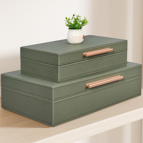YUNSCEND Decorative Boxes with Lids – Set of 2, Memory