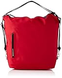 Bolso de hombro de nailon brillante con detalles de polipiel piel, transformable en mochila con un simple gesto de la mano . Funcional y ligera con aspecto deportivo y chic. Bolsillos exteriores integrados en el diseño de los artículos. Interior personalizado con múltiples bolsillos. Accesorios de metal, puller personalizados y logotipo de litering de metal