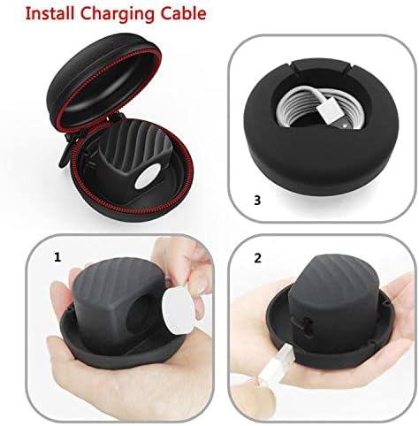 Miniatura 4 de Soporte para cargador para Galaxy Watch 7, bolsa de transporte portátil, funda protectora de almacenamiento y cargador para Samsung Galaxy Watch 7 6