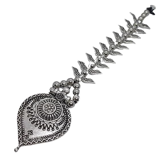 Sattyaki Stylish Navratri Oxidized Silver Maang TikkaBor With Damini Matha Patti for Women and Girls. (Sattyaki Large Drop Teeka) (B0DD44VCXM) Amazon Price History, Amazon Price Tracker