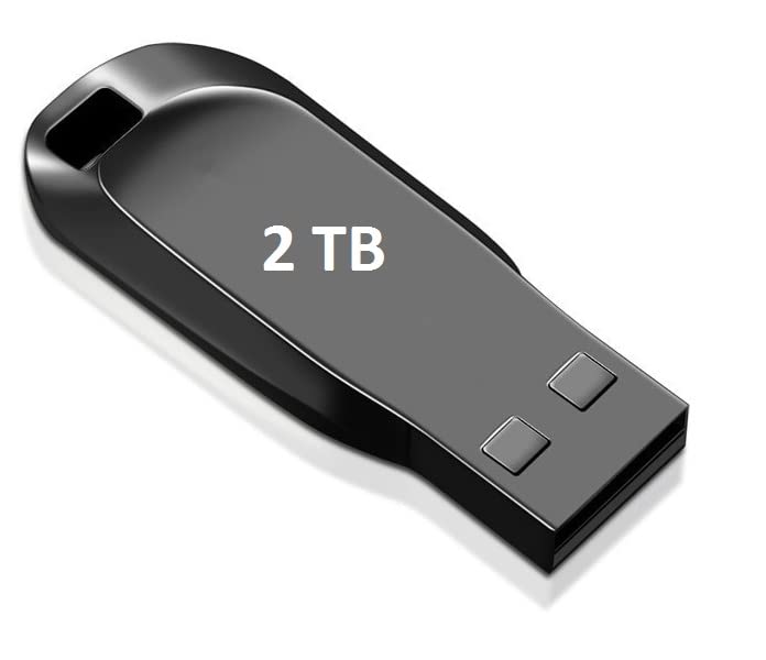 USB Flash Drive 2TB, Flash Stick 2000GB, Portable U Disk Pen Drive, Memory USB Stick 2TB Data Storage for PC Laptop Computer Tablet (Black, 1pc)