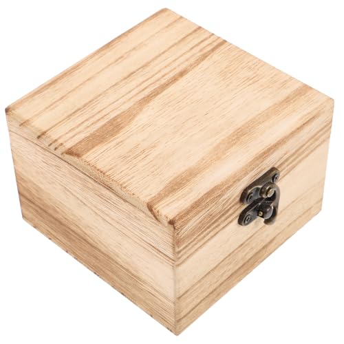 TOGEVAL Scatola Portagioie da Uomo in Legno di Paulownia Coperchio, Custodia Porta Orologi Singola Portatile per Viaggio, Organizer Compatto per Orologi e Gioielli