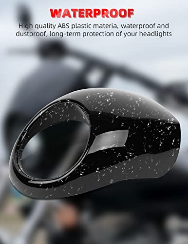 image for Amazicha Black Headlight Fairing Mask Fork Cowl Headlamp Visor Bracket