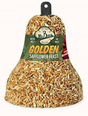 Miniatura 3 de Mr. Bird Paquete de 6 campanas de semillas de aves silvestres Golden Safflower Feast de 10 onzas