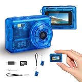 Mini Keychain Digital Camera, 2MP 1080P Pocket-Size Camera, Y2K Mini Digital Camera with 32GB Card with Long Battery Life for Travel, Party and Vlog, Blue