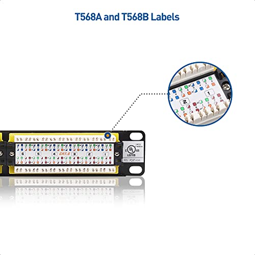 Cable Matters Ul Listed Rackmount Or Wall Mount 24 Port Network Patch Panel (Cat6 Patch Panel / Rj45 Patch Panel) For Gigabit Network Switch And Other Ethernet Devices #TOP2