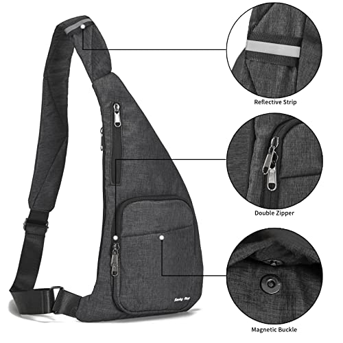 Image of Seoky Rop Sling Bag Slim Personal Purse Pocket Small Crossbody Chest Bag