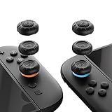G.S.Tac Edge アナログスティックカバー Switch2対応 スイッチ2025 ジョイコン joy con対応カバー 親指グリップキャップ シリコン ボタン保護カバー 滑り止め 摩擦増え 人間工学デザイン 互換性あり 耐久性高い 誕生日 プレゼント-ブラック(6枚入れ)