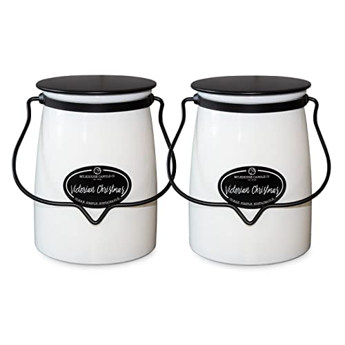 Milkhouse Candle Company Victorian Christmas 2-Pack Butter Jar Candles | 22Oz Glass Jar Scented Candles For The Home | Farmhouse Home Decor | Soy Candles Usa #TOP11