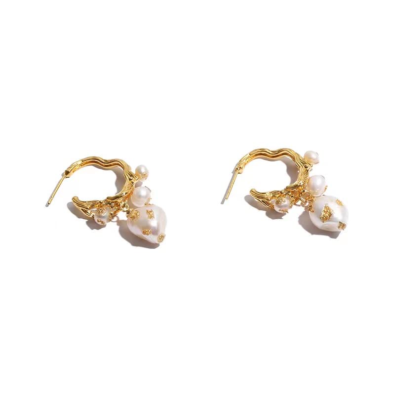 Créoles Perle Or 14k le cadeau idéal en boucles d'oreilles pendantes