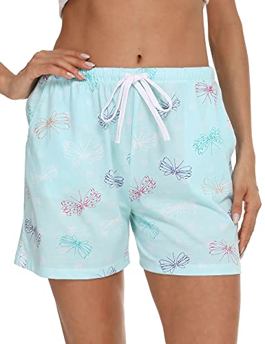 Image of ENJOYNIGHT Women Pajama Shorts Cotton Lounge Bottoms Sleep Shorts with Drawstring & Pockets