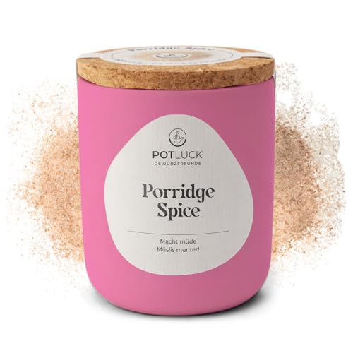 POTLUCK Gewürzfreunde POTLUCK I Porridge Spice I Würzmischung im Keramiktopf I 100g I Vegan, glutenfrei und mit natürlichen Inhaltsstoffen