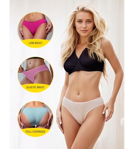 Image of Cotton Underwear for Women - Soft, Breathable, Full Coverage Panties, Tag-Free Comfortable Briefs, Multi-Pack