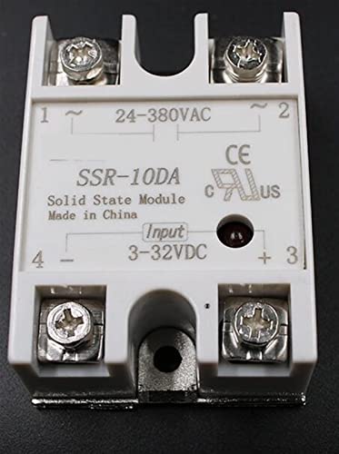 Relais statique SSR-10DA DC 3-32V AC 24-380V 10A pour régulateur PID