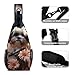 LPSADGF Small Crossbody Sling Backpack Shih Tzu Dog And Flowers Chest Bags for Traveling Chest Fashion Shoulder Bag