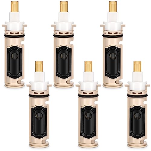 Qunclay 6 Pack Compatible with Moen 1222 Replacement Cartridge Kit One-handle Positemp Faucets Tub Bathtub Shower Cartridge Replacement Tool Brass and Plastic Shower Replacement Part Cartridge