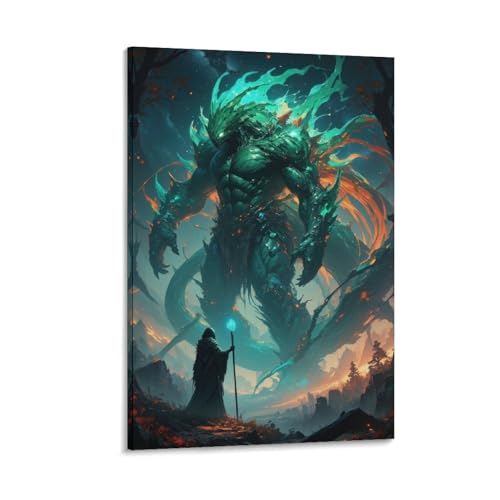 Poster Titan Céleste impression sur toile art mural 30x45
